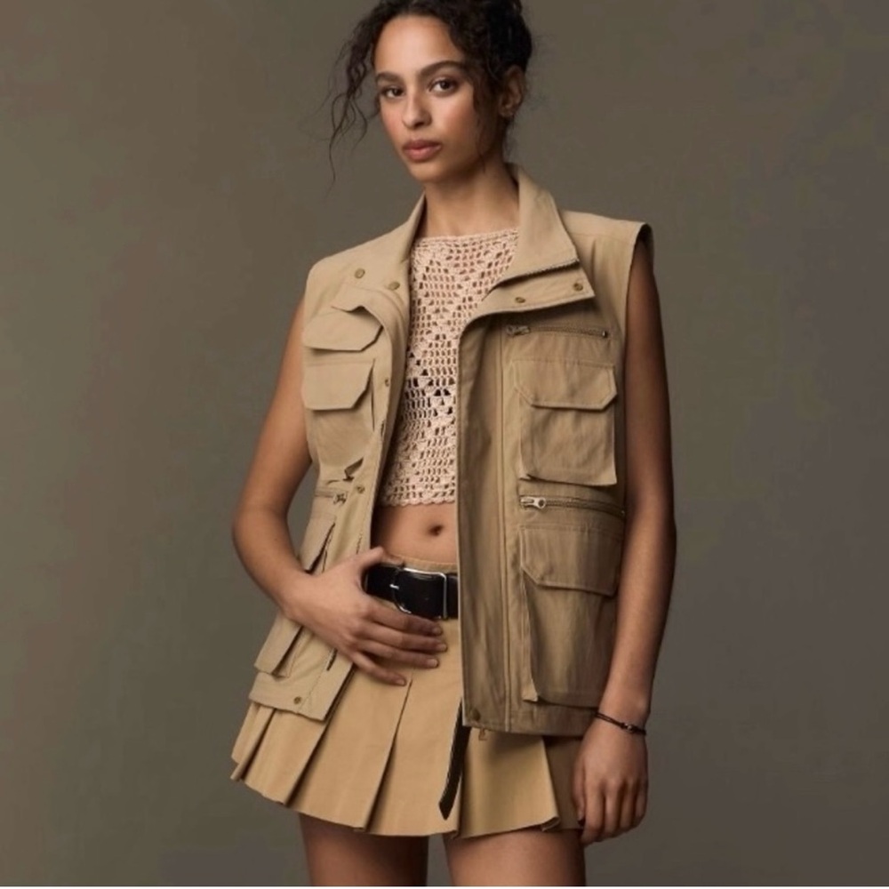 Women’s Tan Utility Vest